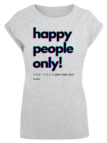 F4NT4STIC T-Shirt Happy people only New York in grau meliert