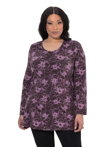 Ulla Popken Longshirt in mahagoni