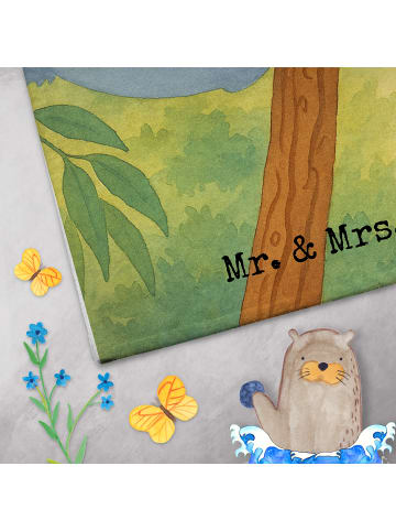 Mr. & Mrs. Panda Handtuch Klein Koalabär Design mit Spruch in Weiß