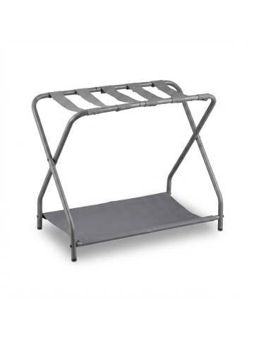 relaxdays Kofferständer in Grau - (B)66 x (H)58 x (T)38 cm