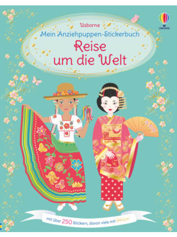 Usborn Papeterie/PBS - Mein Anziehpuppen-Stickerbuch: Reise um die Welt