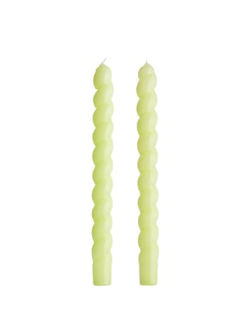Butlers Butlers Stabkerzen TWISTED lackiert 2er-Set in Hellgrün