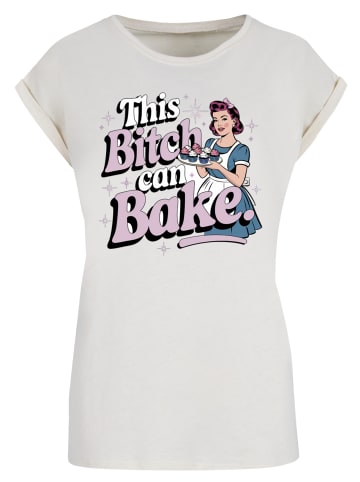 F4NT4STIC T-Shirt Vintage Pin Up Bäckerin in Whitesand