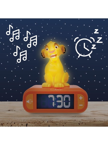Lexibook Simba 3D-Nachtlicht-Wecker mit Soundeffekten
