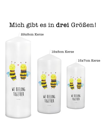 Mr. & Mrs. Panda Stumpenkerze Biene Verliebt mit Spruch in Weiß