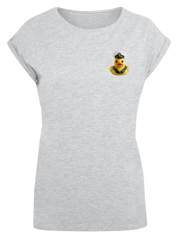 F4NT4STIC T-Shirt Rubber Duck Captain Short Sleeve in grau meliert