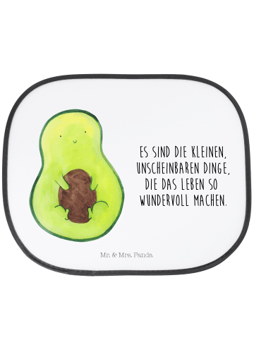 Mr. & Mrs. Panda Sonnenschutz Autofenster Avocado Kern mit Spruch in Weiß