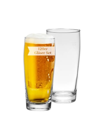 VAN WELL 120er Set Willi Becher geeicht Willy 0,3 l in transparent