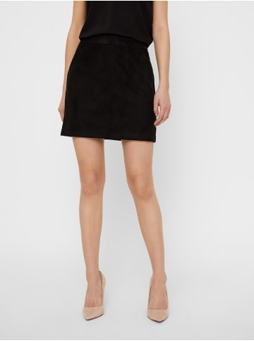 Vero Moda Velours Minirock Feiner Samt Nicki SKIRT VMDONNADINA in Schwarz-2