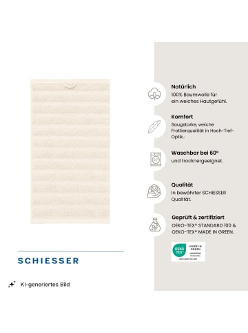 Schiesser Handtuchset Neapel 4-teilig in Creme