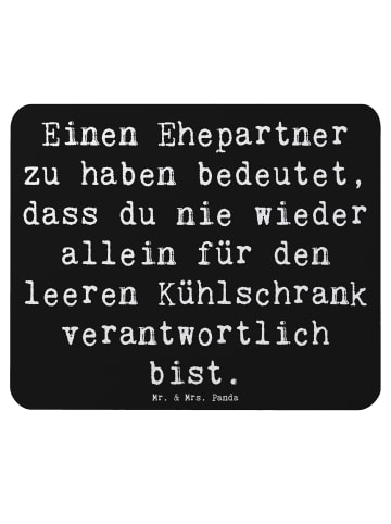 Mr. & Mrs. Panda Mauspad Ehepartner Team mit Spruch in Schwarz