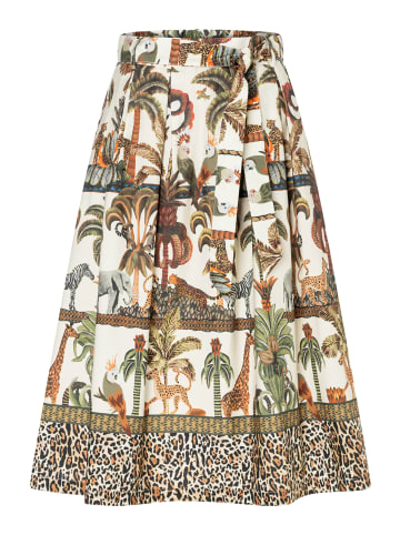 More & More weit schwingender Printrock, Jungle in jungle print
