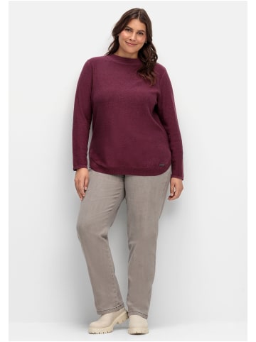 sheego Pullover in bordeaux