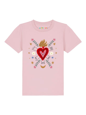 wat? Apparel T-Shirt Love and flex in Rosa