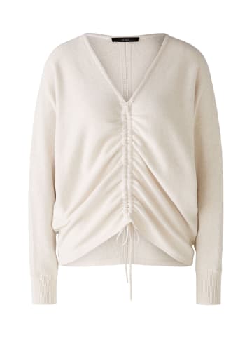 Oui Pullover mit Fledermausärmel in offwhite