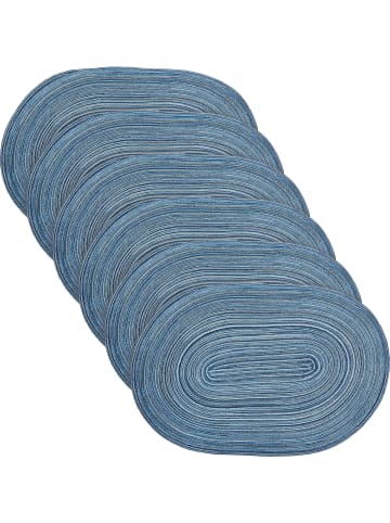 Erwin Müller Tischset 6er-Pack Silves in blau