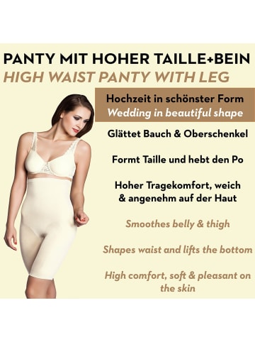 MISS PERFECT Shapewear Hohe Hose mit Bein in Champagner