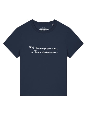 wat? Apparel T-Shirt O Tannenbaum in Dunkelblau