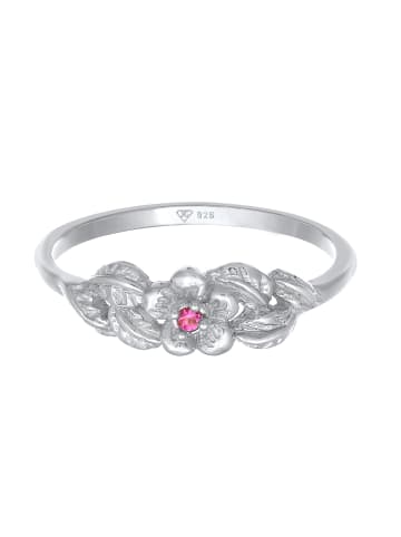 Elli Ring 925 Sterling Silber Blatt, Blume in Silber