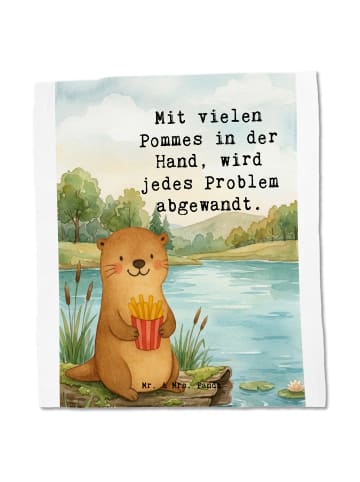 Mr. & Mrs. Panda Dokumententasche Otter See Pommes Design mit Sp... in Weiß