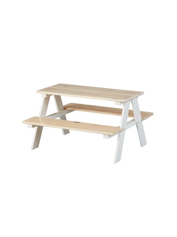 ebuy24 Schreibtisch Hensa Weiss 90 x 82 cm