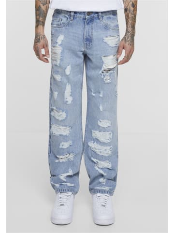 Urban Classics Straight Fit in new light blue heavy destroyed washed