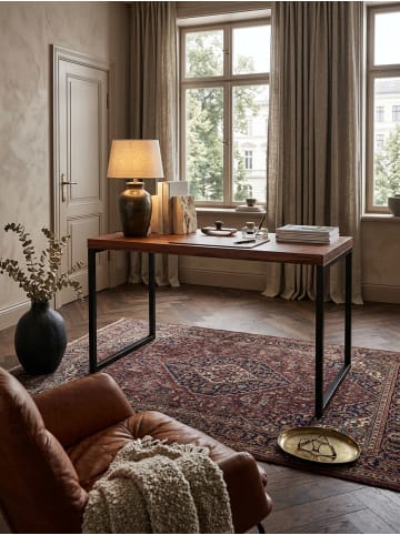 KADIMA DESIGN Schreibtisch Massivholz / Metall 117x59x76,5 cm