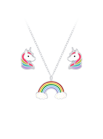 Alexander York Kinderschmuck-Set RAINBOW in 925 Sterling Silber, 4-tlg.