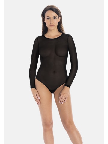 Teyli Langärmeliger Mesh-Bodysuit für Frauen Sophie in schwarz