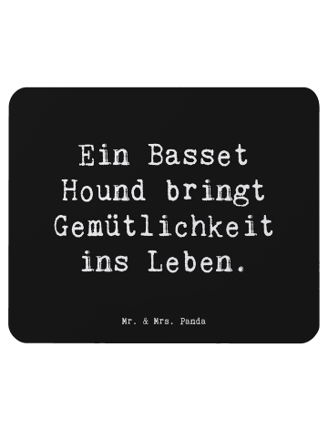 Mr. & Mrs. Panda Mauspad Spruch Basset Hound Gemütlichkeit mit S... in Schwarz