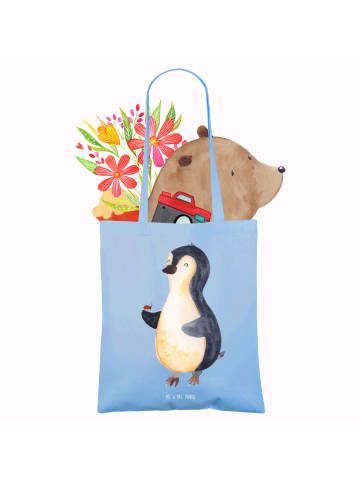 Mr. & Mrs. Panda Stofftasche Pinguin Marienkäfer ohne Spruch in Sky Blue