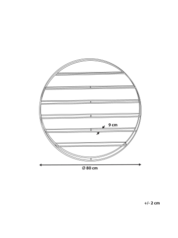 Beliani Weinständer ANNACOTTY in Schwarz - (W) 80 x (H) 80 x (L) 9 cm