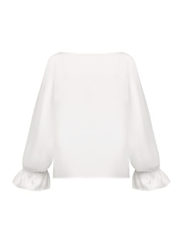 Betty Barclay Satin-Bluse mit U-Boot-Ausschnitt in Rohweiß
