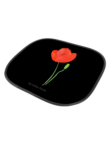 Mr. & Mrs. Panda auto hitzeschutz Blume Mohnblume ohne Spruch in Schwarz