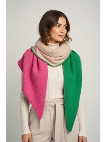 Faera Schal Colorblock modern warm in Grün