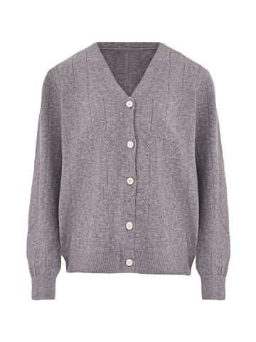 SANIKA Strickjacke in Grau Melange