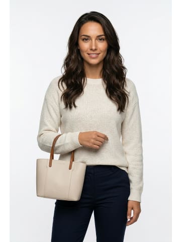 Samantha Look Handtasche echt Leder in beige