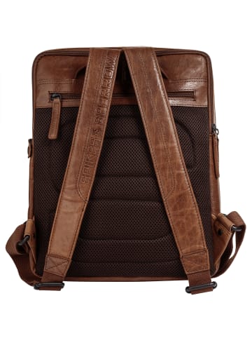 SPIKES & SPARROW Rucksack echt Leder in cognac