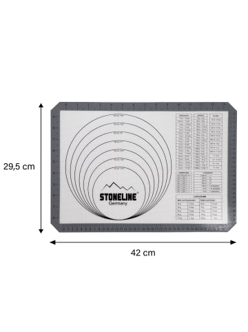 Stoneline Silikon Backmatte 42x29,5 cm in Grau