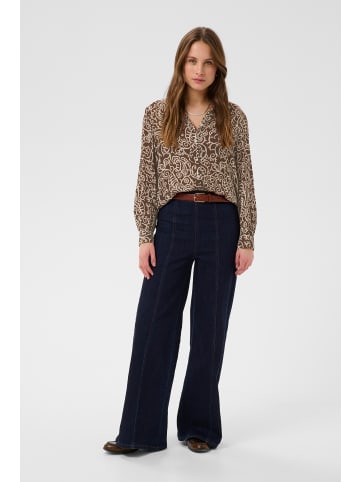 SAINT TROPEZ Langarm - Hemd VegaSZ Gerade Passform in Brown Birch Squiggles
