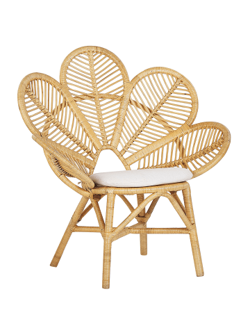 Beliani Sessel FLORENTINE in Braun/Beige - (W) 95 x (H) 107 x (L) 68 cm