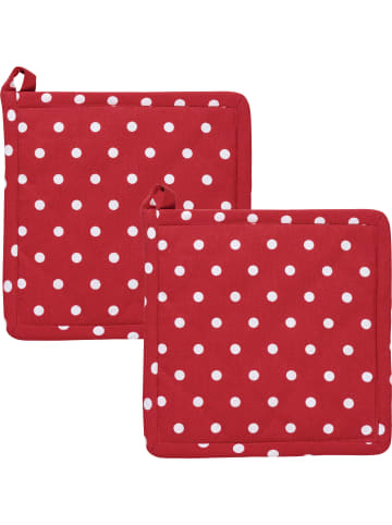 REDBEST Baumwolle Topflappen 2er-Pack Orlando in rot