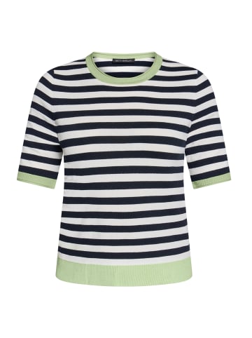 Betty Barclay Basic-Pullover kurzarm in Patch Dark Blue/Green
