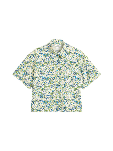 Marc O'Polo DENIM Print-Kurzarm-Bluse relaxed in Medium Blue