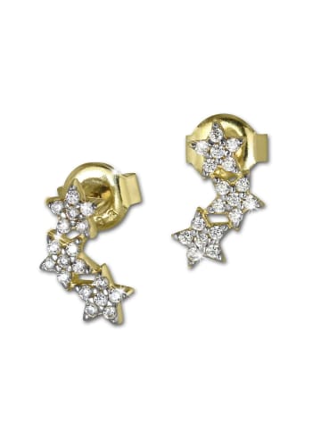 GoldDream Echtgold, 333er Gelbgold Damen Ohrstecker Stern Ohrring ca. 10mm