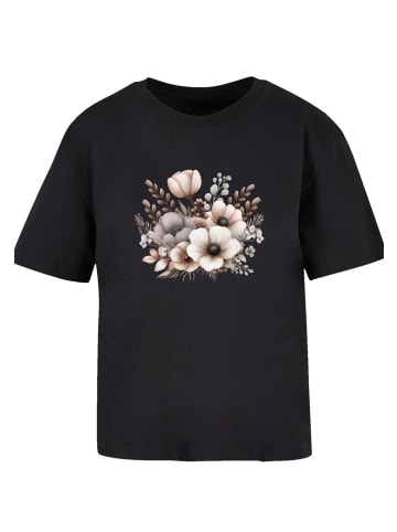 F4NT4STIC Tee Blumenstrauß Boho in schwarz
