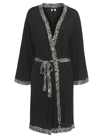 LASCANA Kimono in schwarz-weiß gepunktet