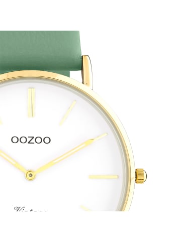 Oozoo Armbanduhr Oozoo Vintage Series grün groß (ca. 40mm)