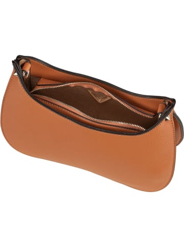 Guess Schultertasche Meridian Mini Top Zip Shoulder Bag in Cognac