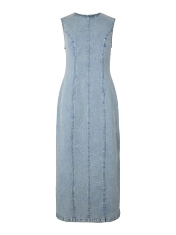 Pieces Maxikleid in Light Blue Denim1